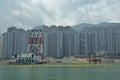 Hong Kong waterfront building construction Royalty Free Stock Photo