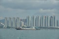 Hong Kong waterfront building construction Royalty Free Stock Photo