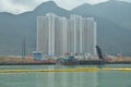 Hong Kong waterfront building construction Royalty Free Stock Photo