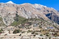 Hongde - Distant view on high Himalayas Royalty Free Stock Photo