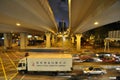 Hongkong busy traffic at night Royalty Free Stock Photo