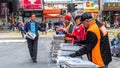 HONGKONG, CHINA - December 9 2016: Distribution of the free newspaper on the road with every morning in Hong Kong