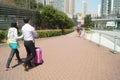 Hongkong, China: Tuen Mun Street tourists Royalty Free Stock Photo