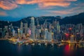 Hongkong city skyline Royalty Free Stock Photo