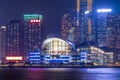 Hong kong Skyline Night View Panorama Royalty Free Stock Photo