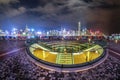 HongKong cityscape at night , Hong kong city Royalty Free Stock Photo