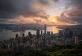 Hongkong cityscape sunrise