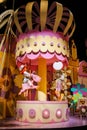 HONGKONG, HONGKONG DISNEYLAND - 30 March 2019 Little doll on roundabout in small world, Hong Kong Disneyland