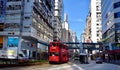 Hongkong Mongkok shopping street and traffic