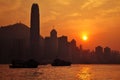 Hongkong skyline at sunset