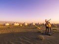Hongor Ger Camp, Gobi Desert, Mongolia Royalty Free Stock Photo