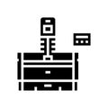 honing machine glyph icon vector illustration