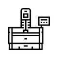 honing machine line icon vector illustration