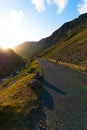 Honister Pass during Sunset Royalty Free Stock Photo