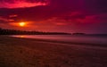 Honje beach photographed at sunset Royalty Free Stock Photo