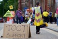 A 'Honk for Support' Sign During An Anti-Fracking Protest Royalty Free Stock Photo