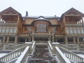 Honka palace Ukraine winter stairs