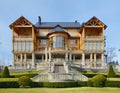 Honka residence building in Mezhyhirya park at Novi Petrivtsi near Kyiv Ukraine Royalty Free Stock Photo