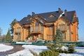 Honka residence building in Mezhyhirya park at Novi Petrivtsi near Kyiv Ukraine Royalty Free Stock Photo