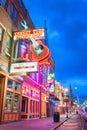 Honky-tonks on Lower Broadway in Nashville, Tennessee