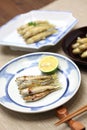 Honmoroko, willow gudgeon, japanese cuisine Royalty Free Stock Photo