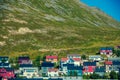 Honningsvag city, Mageroya island. Norway Royalty Free Stock Photo