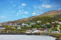 Honningsvag is Norwegian town beyond the Arctic Circle. Royalty Free Stock Photo