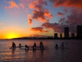 Sup Yoga Class trying to do warrior one in the water