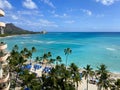 Honolulu beach in hawaii island diamond head view Royalty Free Stock Photo