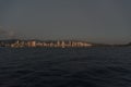 Honolulu cityscape after sunset