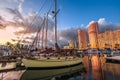 Honolulu Harbor Skyline Royalty Free Stock Photo