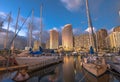 Honolulu Harbor twilight Royalty Free Stock Photo