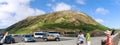 View of the Halona Blowhole Lookout, Tourist Attraction in Oahu island Royalty Free Stock Photo