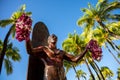 Duke Kahanamoku statue in front of Kuhio Beach Park