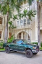 Moana Surfrider with a four wheel drive truck parked out front