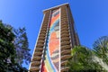 Looking up at the Hilton Hawaiian Village Rainbow Tower.