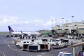 Honolulu, Hawaii, USA - May 31, 2016: United Airline Aircraft at Honolulu International Airport