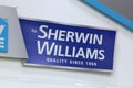 The Sherwin-Williams Company brand logo on display at retail hardware store