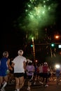 Honolulu Marathon with Firework Royalty Free Stock Photo