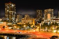 Honolulu at night. Royalty Free Stock Photo