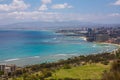 Honolulu, Oahu Scenic, from Diamond Head Crater, Hawaii Royalty Free Stock Photo