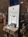 Honolulu -  October 30, 2018:  Google Pixel 2 and 2XL on display inside a Best Buy store Royalty Free Stock Photo