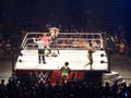 WWE Wrestlers Dolph Ziggler and Baron Corbin dance over Kofi Kin