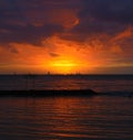 Honolulu sunset Royalty Free Stock Photo