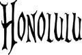 Honolulu text sign illustration