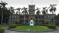 HONOLULU, UNITED STATES OF AMERICA - JANUARY 15 2015: aliiolani hale building in honolulu and the king kamahameha statue Royalty Free Stock Photo