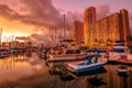 Honolulu waterfront Oahu Royalty Free Stock Photo