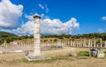 Honor column in Ancient Messina, Greece Royalty Free Stock Photo