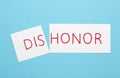 Honor Dishonor Concept Royalty Free Stock Photo