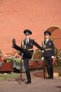 Honor Guard by Kremlin Wall in Moscow, Russia